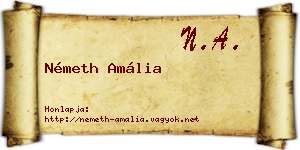 Németh Amália névjegykártya