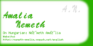 amalia nemeth business card